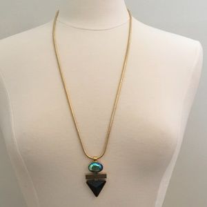 Stone and Gold Statement Necklace